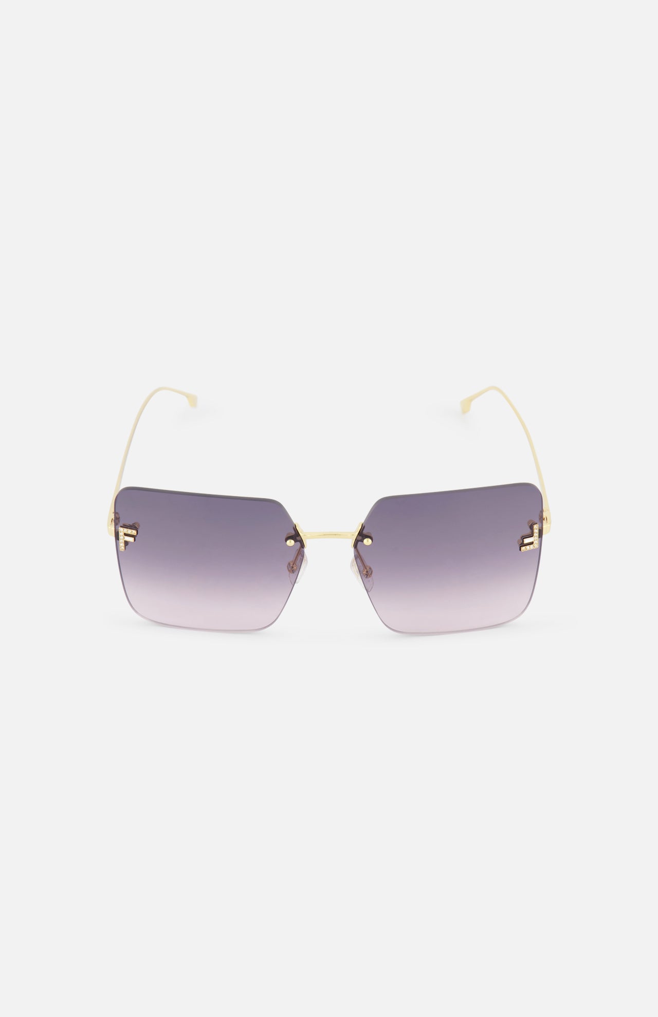 Fendi Square Gold Sunglasses (14687115247979)