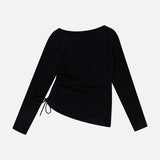 Asymmetric Ruched Side Top