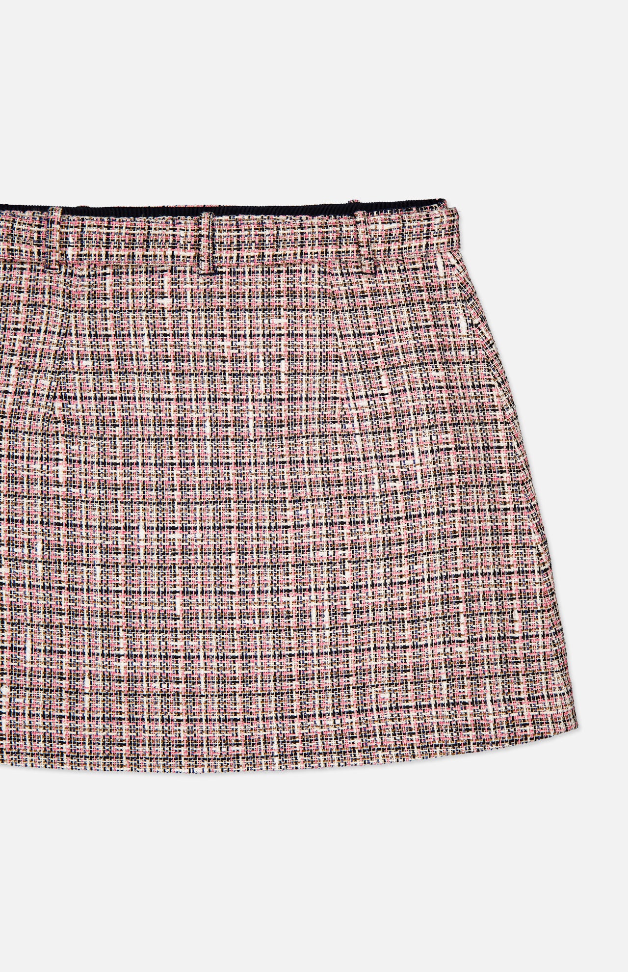 Belted A-Line Tweed Mini Skirt (14648551899499)