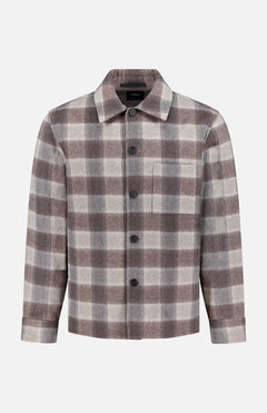 THEORYChecked Wool Blend OvershirtA.K. Rikk's