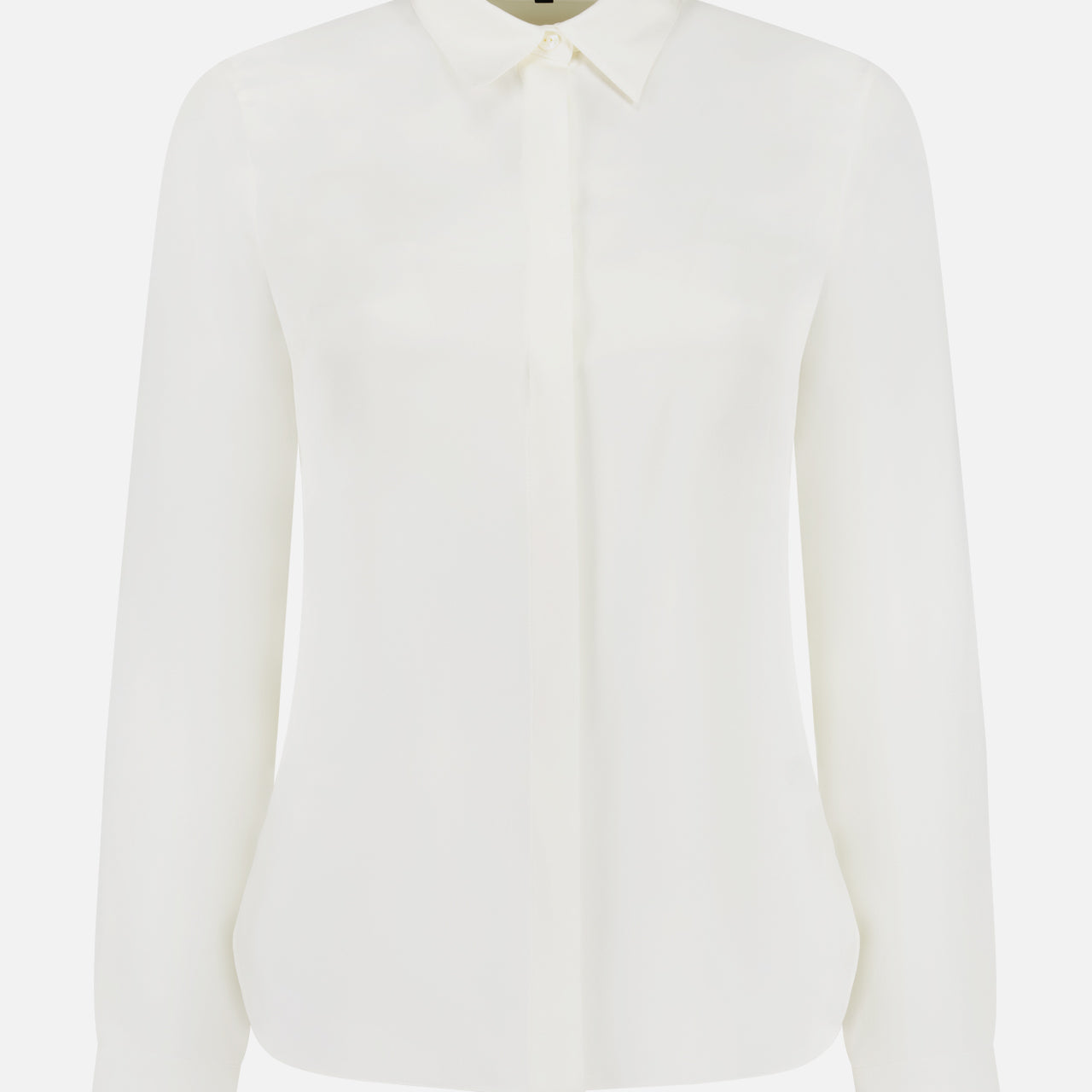 Classic Fitted Shirt in Silk Georgette (14693717442923)