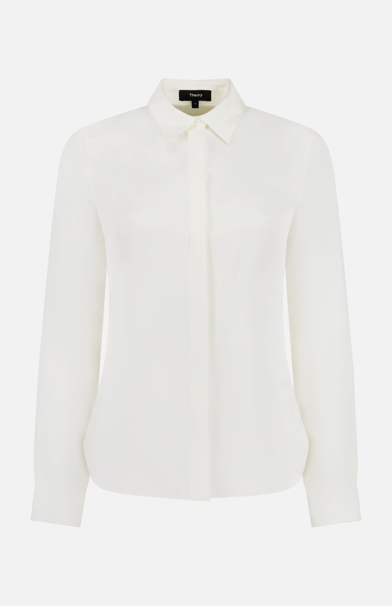 Classic Fitted Shirt in Silk Georgette (14693717442923)