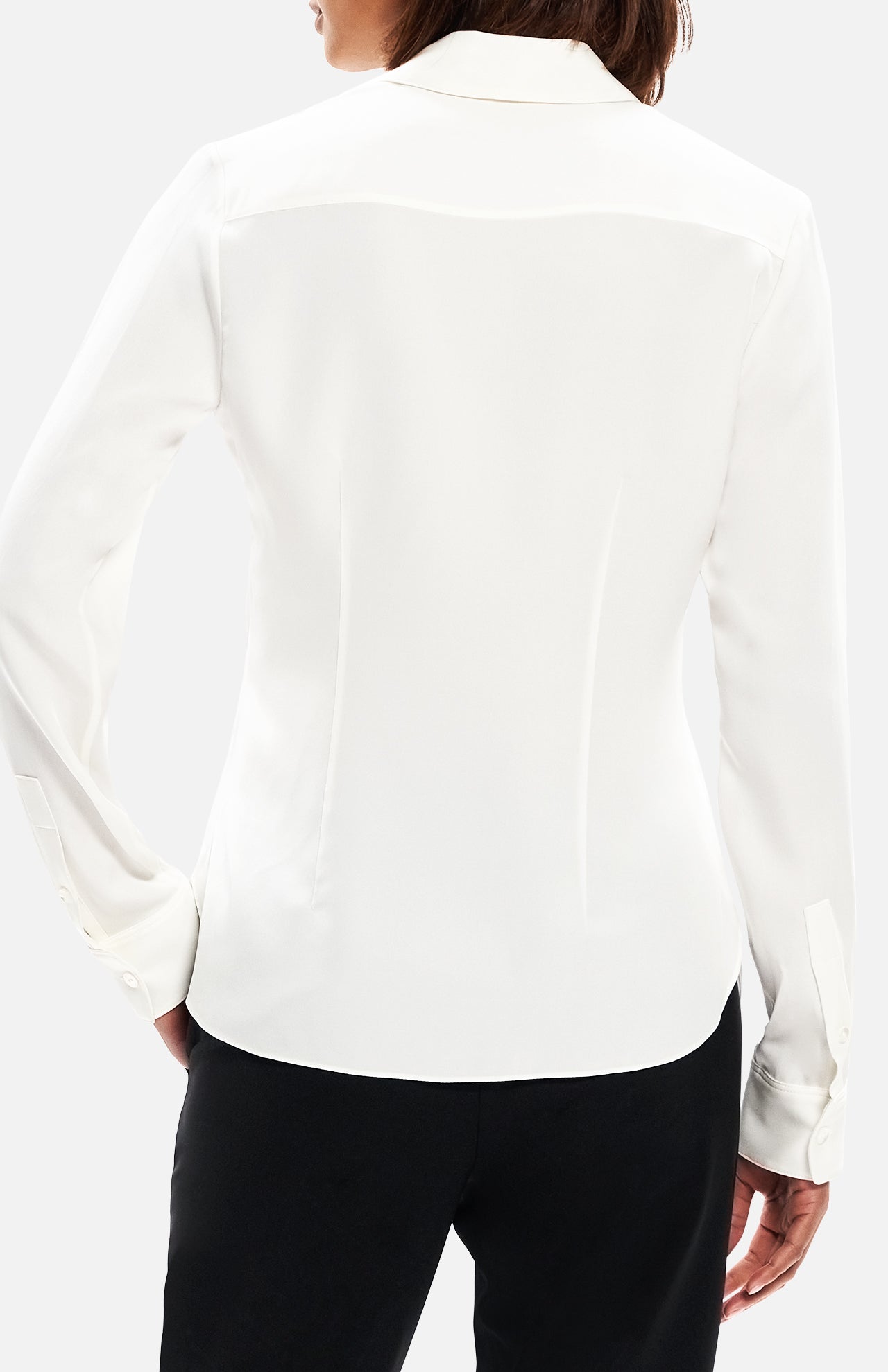 Classic Fitted Shirt in Silk Georgette (14693717442923)
