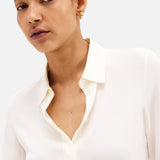 Classic Fitted Shirt in Silk Georgette (14693717442923)
