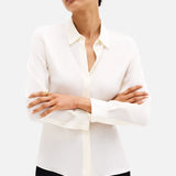 Classic Fitted Shirt in Silk Georgette (14693717442923)