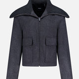 Cozy Wide Wing Collar Jacket