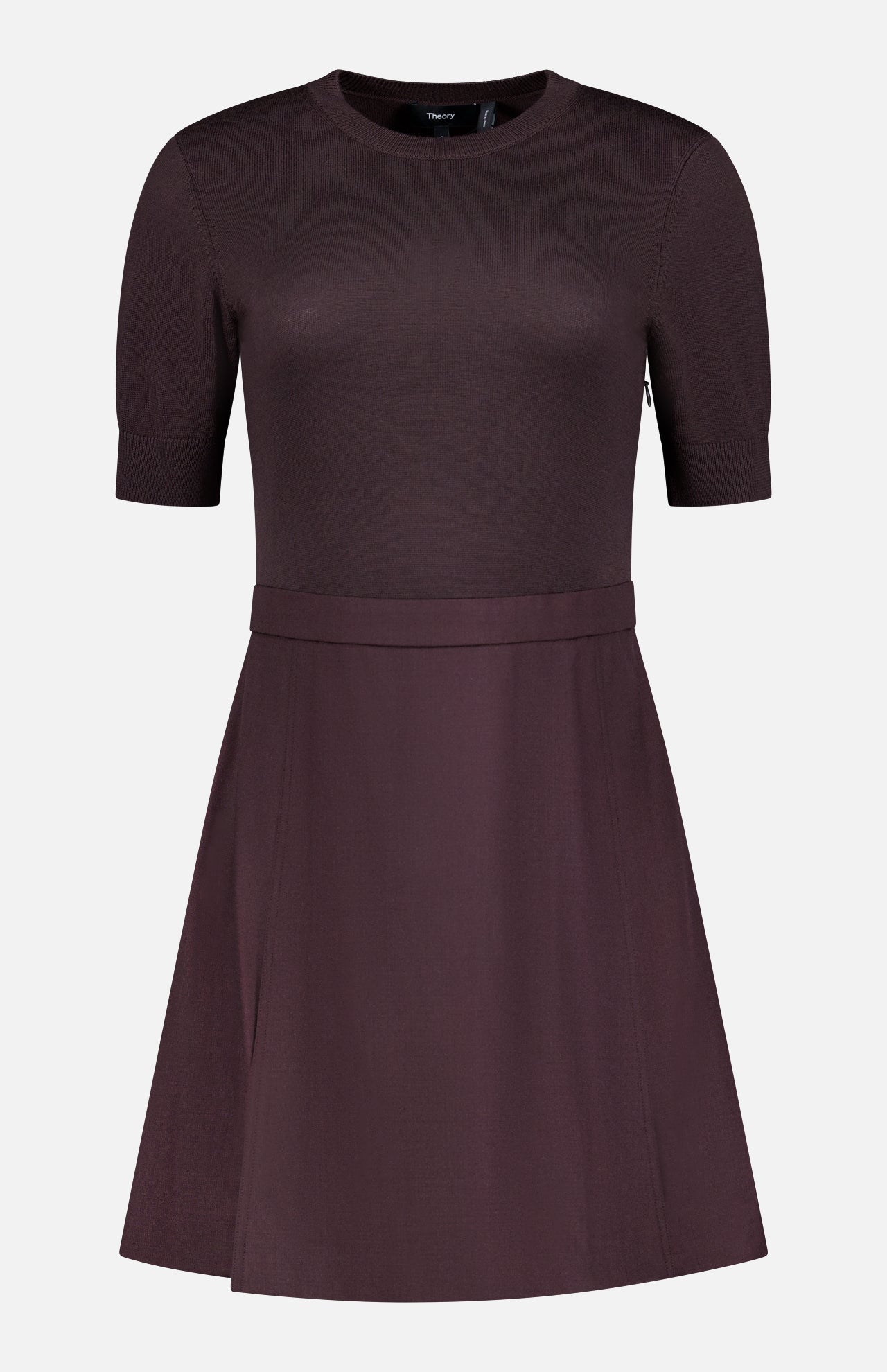 Deep Pleated Wool Dress (14709683814763)