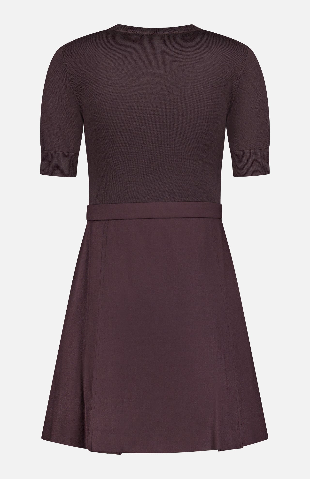 Deep Pleated Wool Dress (14709683814763)