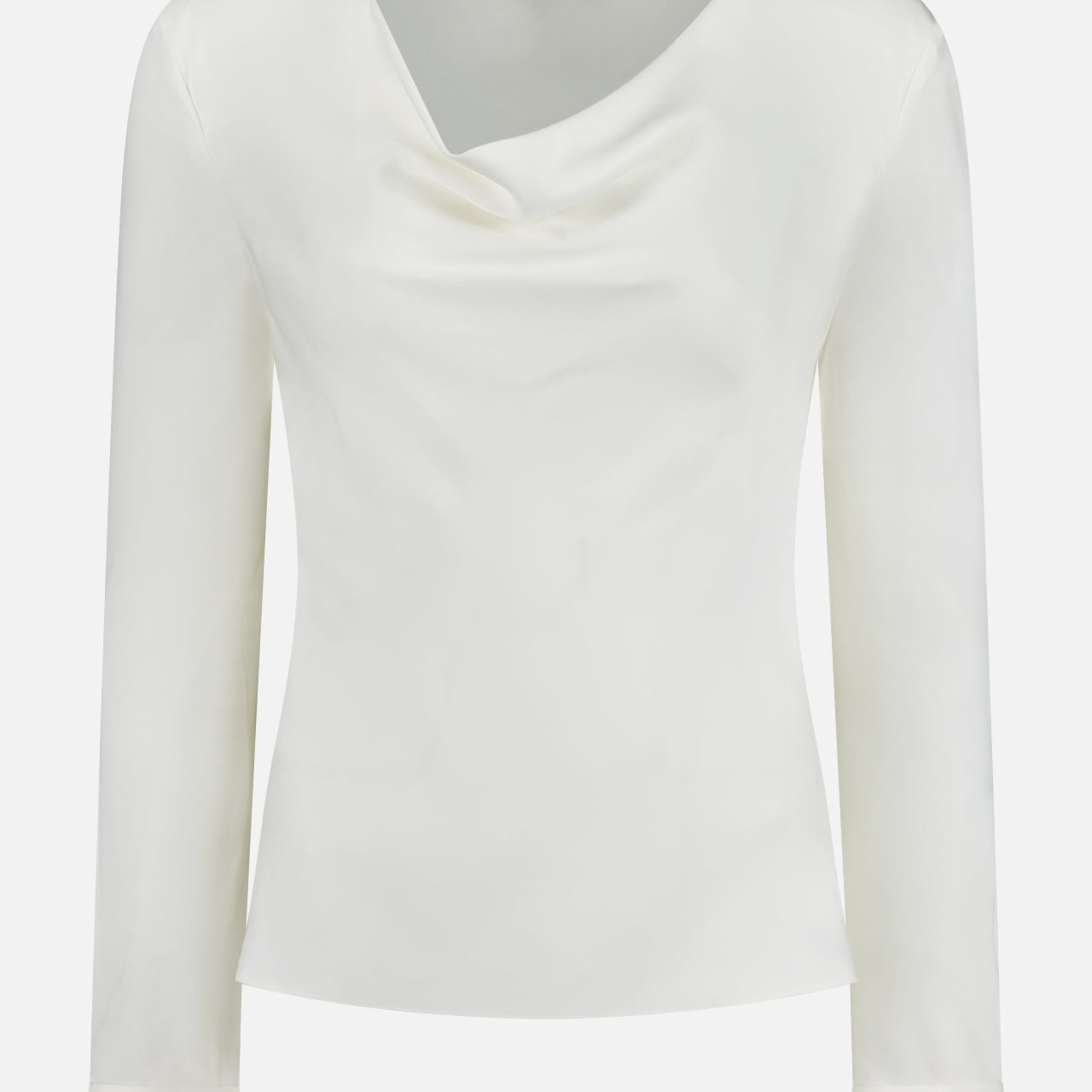 Long Sleeve Silk Cowl Neck Blouse (14702069055851)