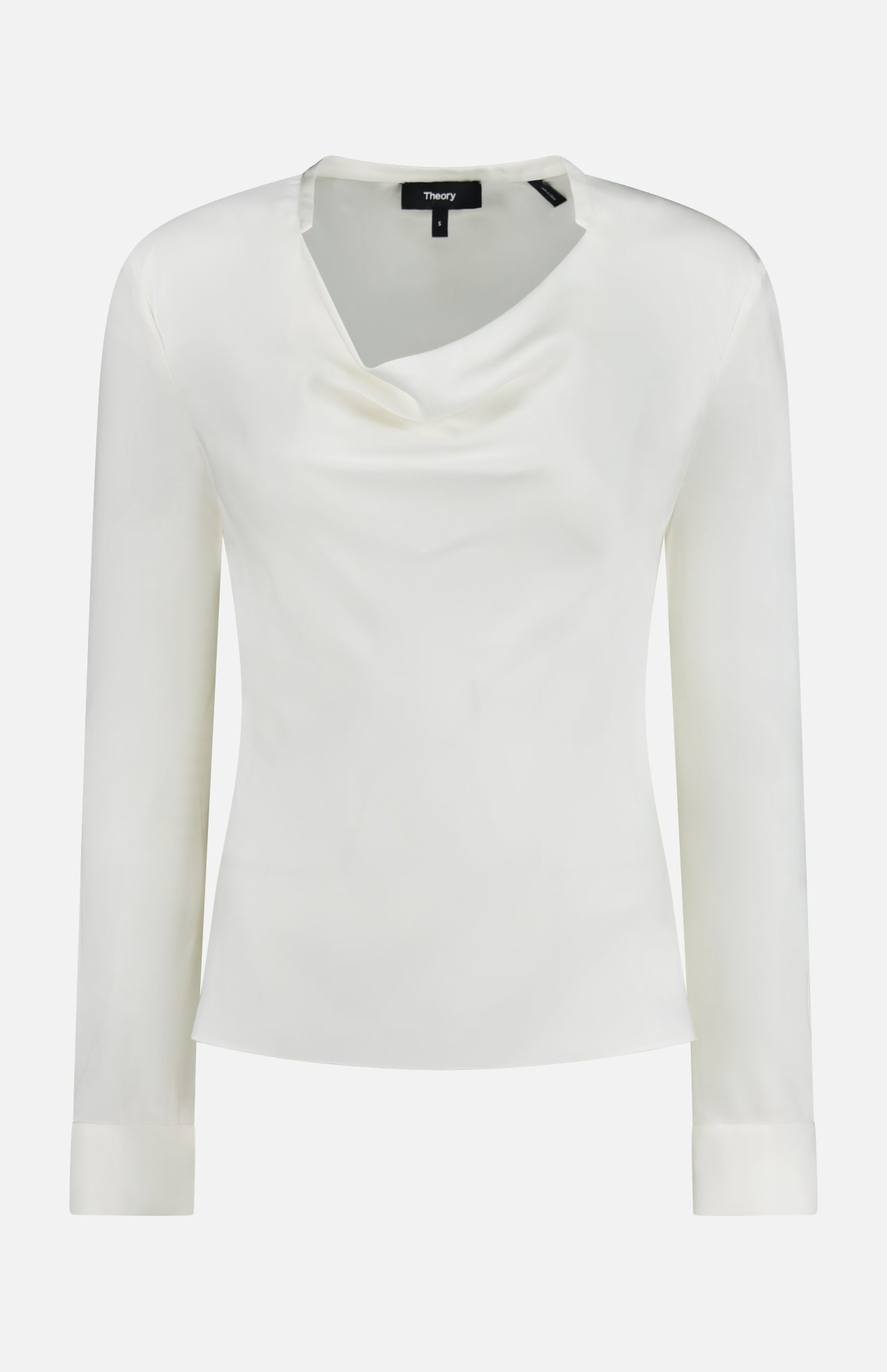 Long Sleeve Silk Cowl Neck Blouse (14702069055851)