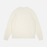 The THEORY Cable Knit Wool-blend Sweater is displayed laid flat, showing the back, on a white background. It features a plain design with long sleeves and a crew neckline.