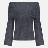 Off The Shoulder Bell Sleeve Sweater