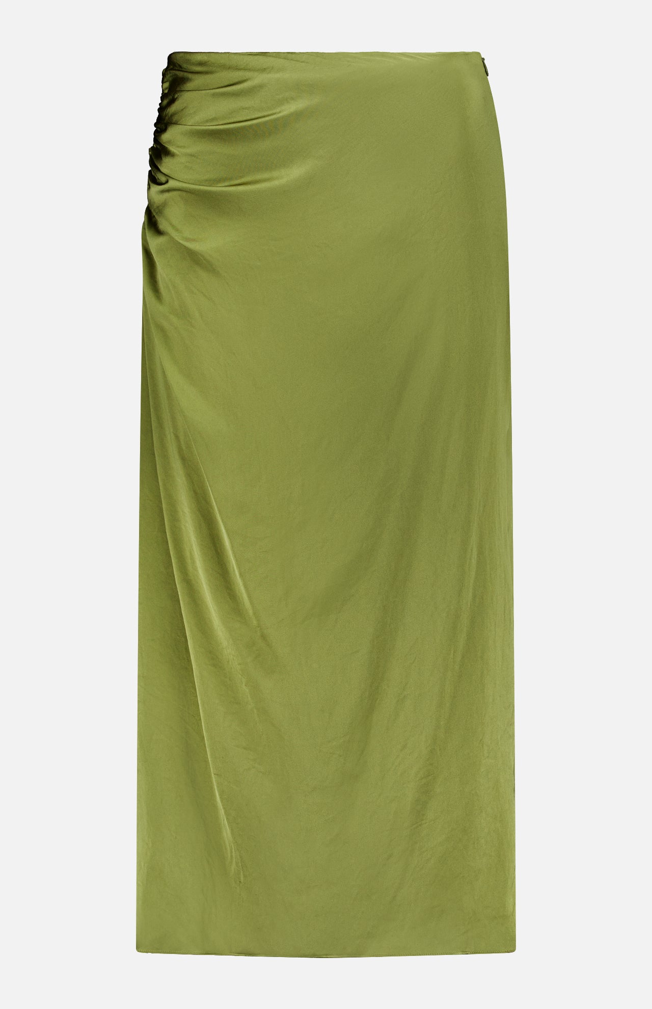 Side Ruched Midi Skirt (14693706432875)