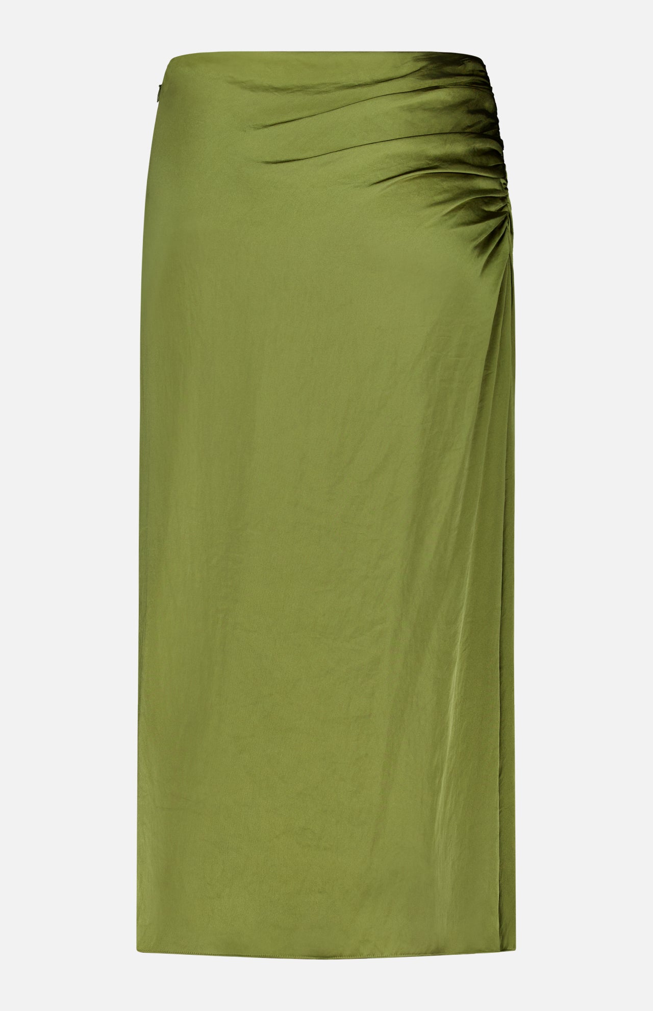 Side Ruched Midi Skirt (14693706432875)