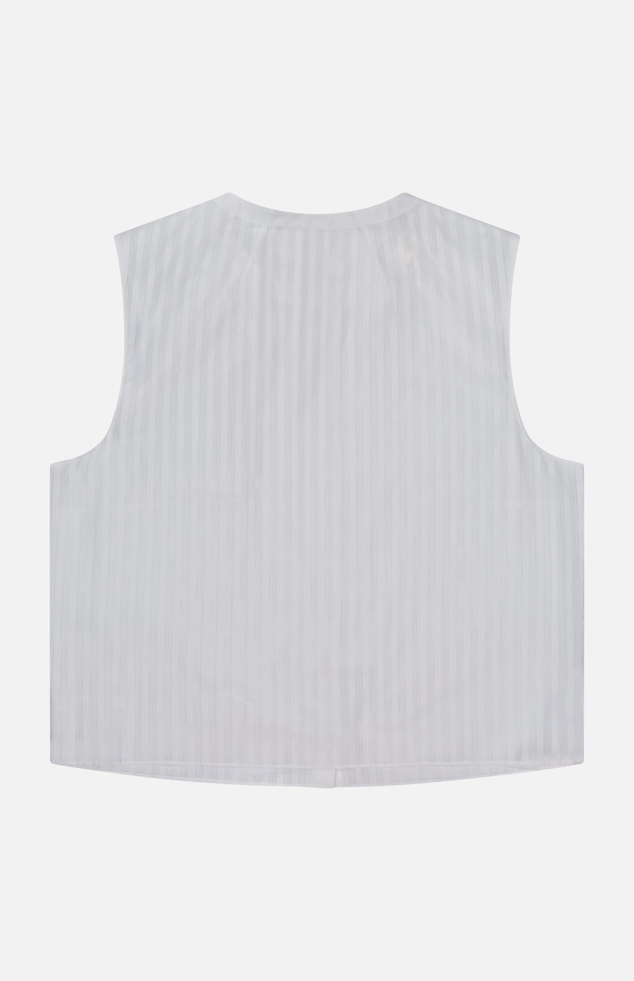 Sleeveless Button Down Shell Top (14720200180075)