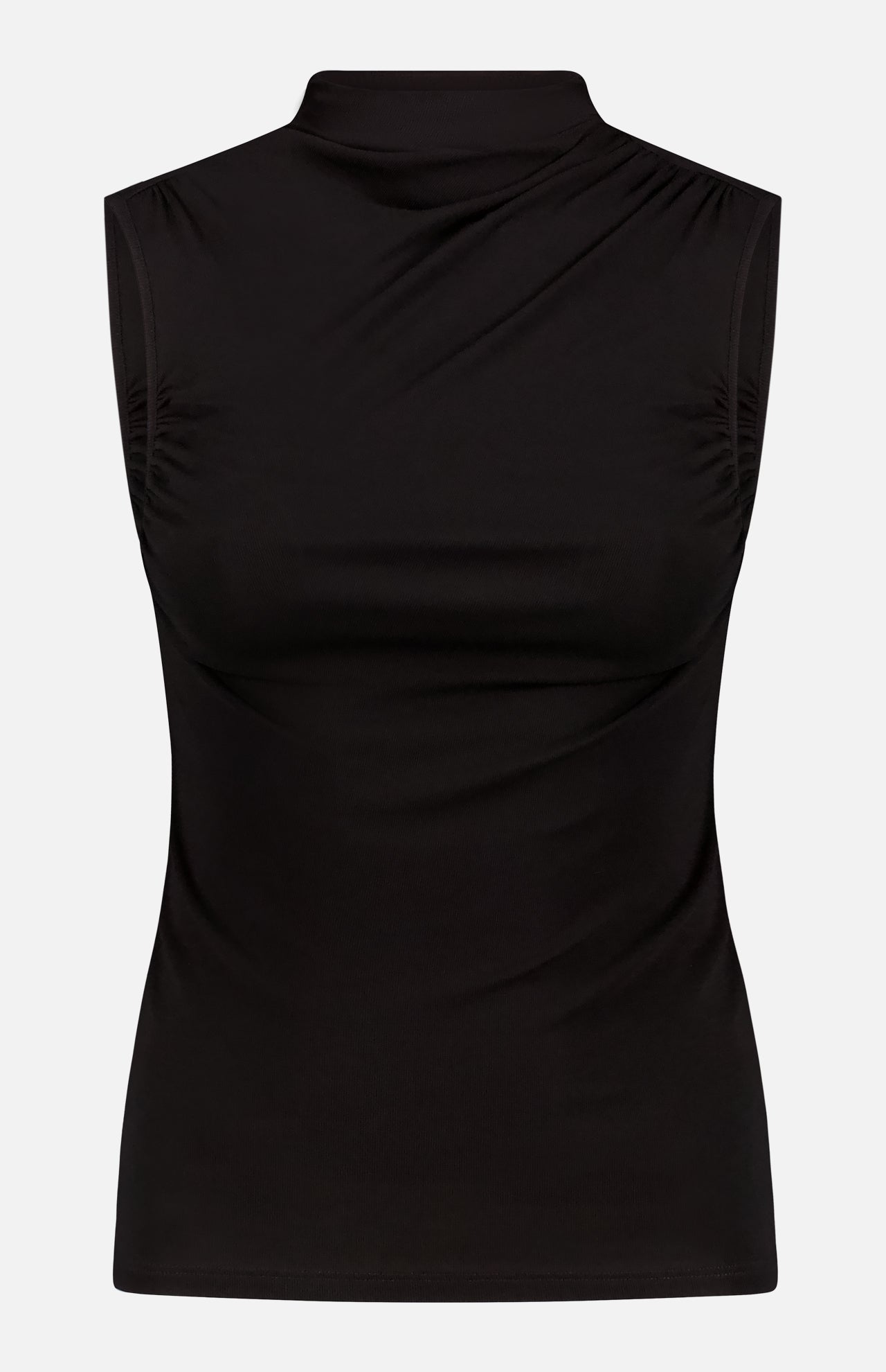 Subtle Drape Ribbed Top (14670001602923)