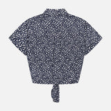 Tie Front Short Sleeve Blouse (14693706531179)