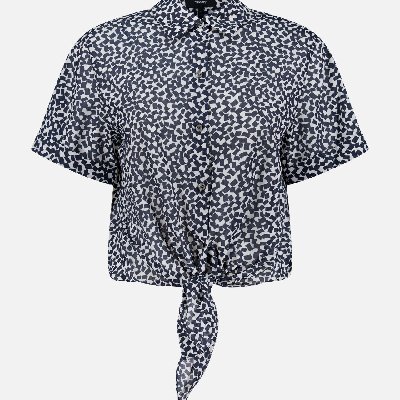 Tie Front Short Sleeve Blouse (14693706531179)