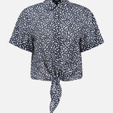 Tie Front Short Sleeve Blouse (14693706531179)