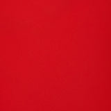 A close-up of the THEORY Halter Neck Tank Top in vibrant red shows its smooth, sleeveless fabric and a curved cutout at the top left, revealing a white background.