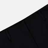 Close-up of the waistband and belt loops on these black Straight Knitted Pant trousers.