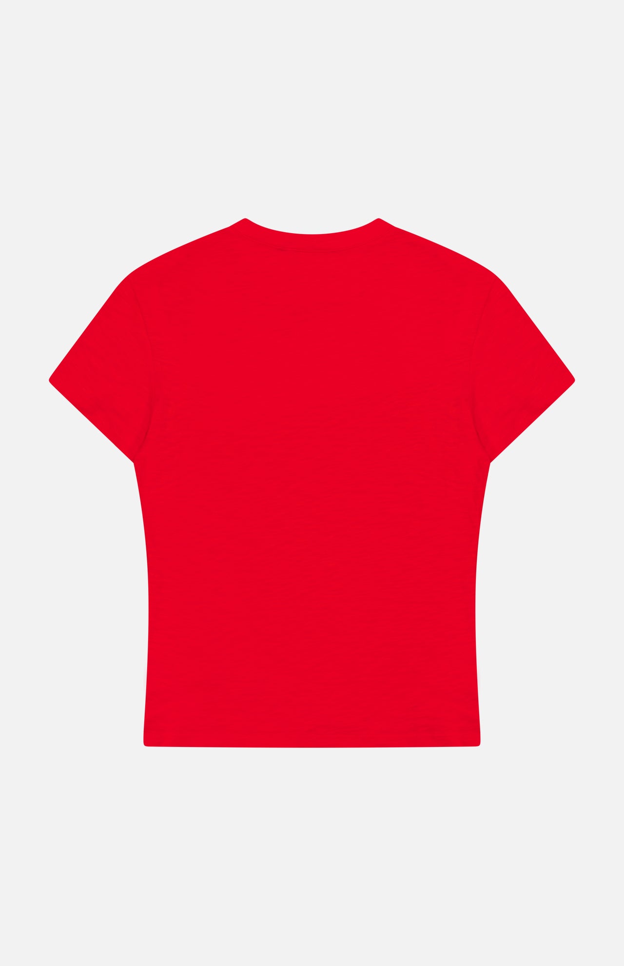 The THEORY Tiny Cotton T-shirt is displayed laid flat on a white background, showcasing its fitted silhouette and short sleeves from the back.