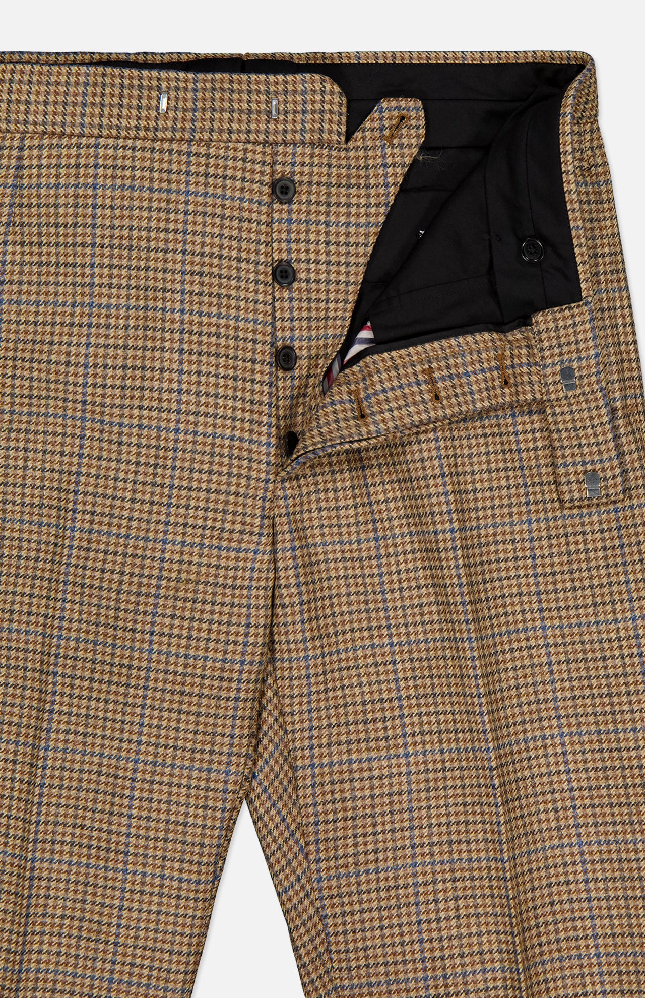 Check Cheviot Tweed Fit 1 Backstrap Trouser Pant (14683784249707)