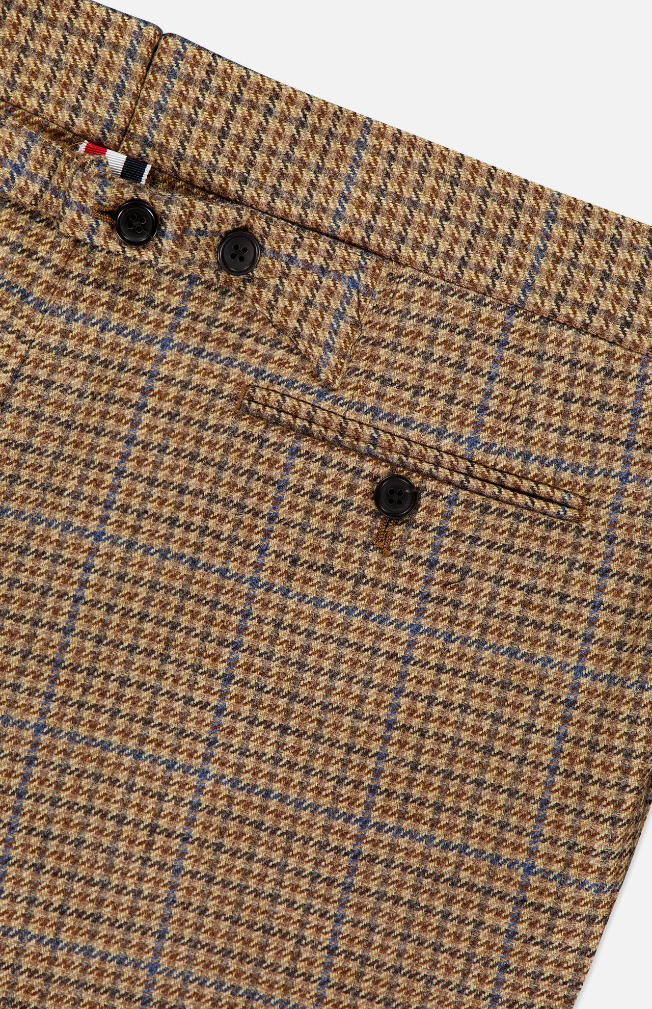 Check Cheviot Tweed Fit 1 Backstrap Trouser Pant (14683784249707)