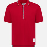Cotton Waffle Rib Cuff Short Sleeve Polo Shirt (14684367847787)