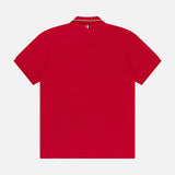 Cotton Waffle Rib Cuff Short Sleeve Polo Shirt (14684367847787)