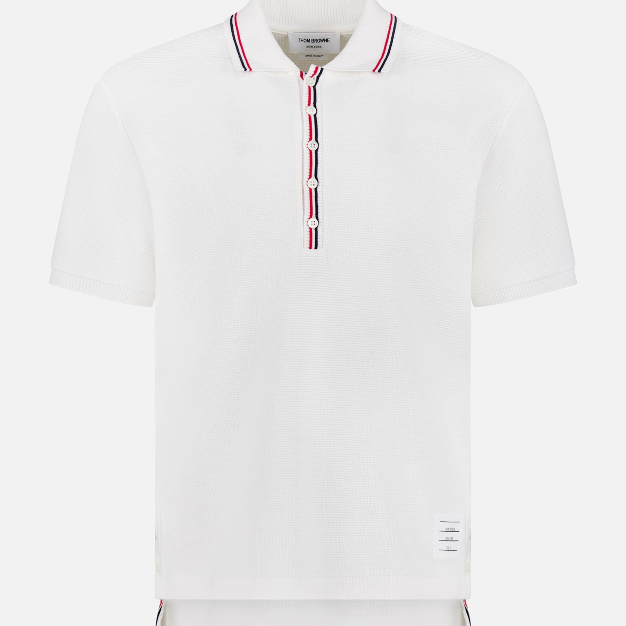 Cotton Waffle Rib Short Sleeve Polo Shirt (14683759444331)