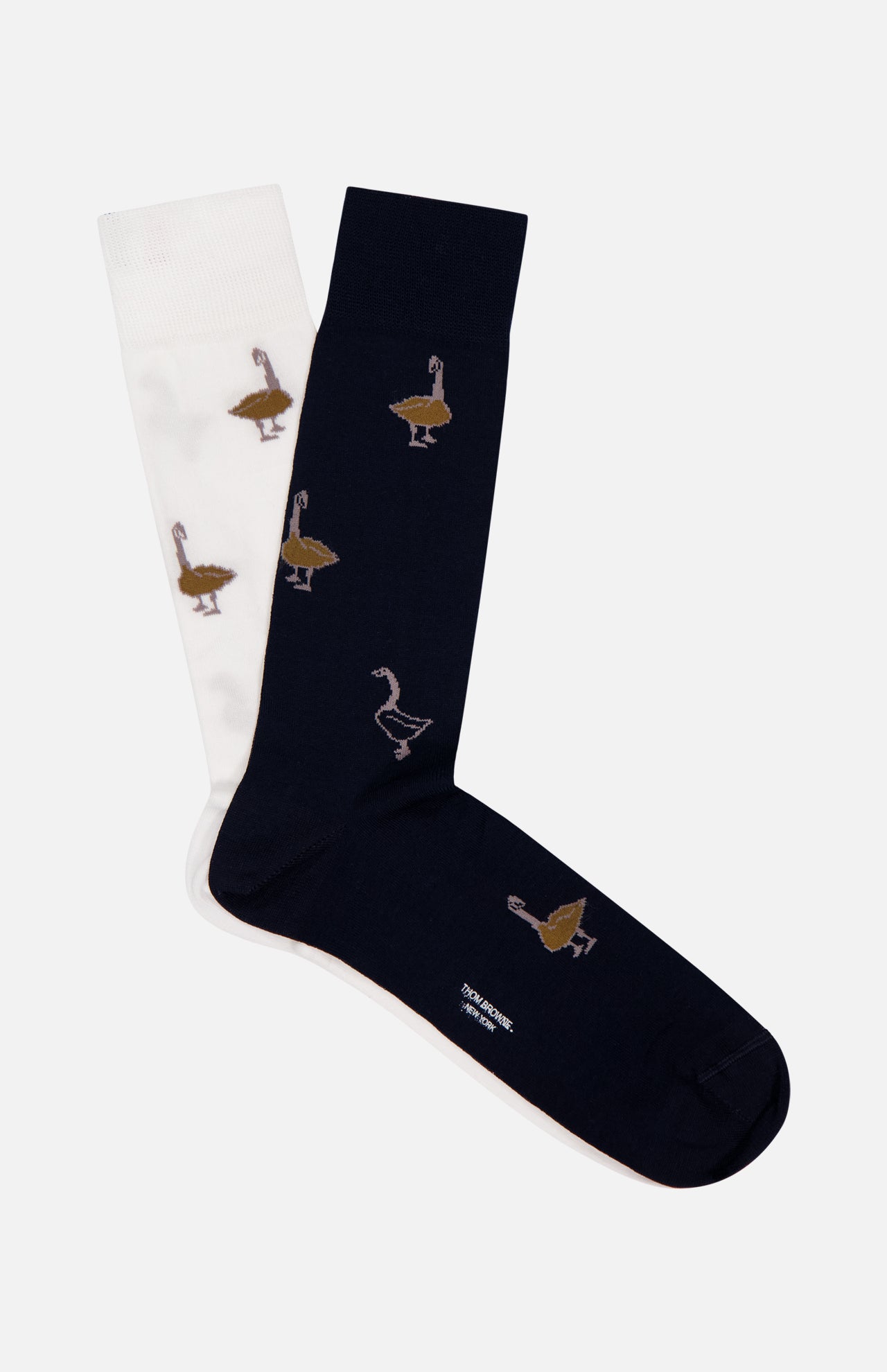 Fun Mix Geese Half Drop Jacquard Mid Calf Socks (14683784020331)