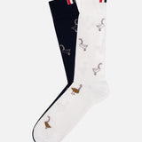 Fun Mix Geese Half Drop Jacquard Mid Calf Socks (14683784020331)