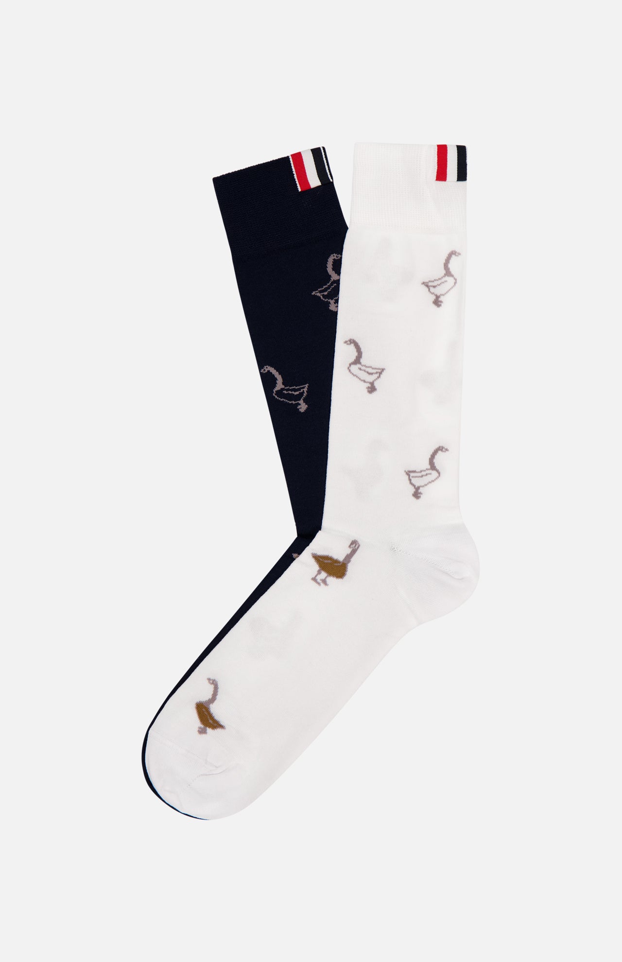 Fun Mix Geese Half Drop Jacquard Mid Calf Socks (14683784020331)