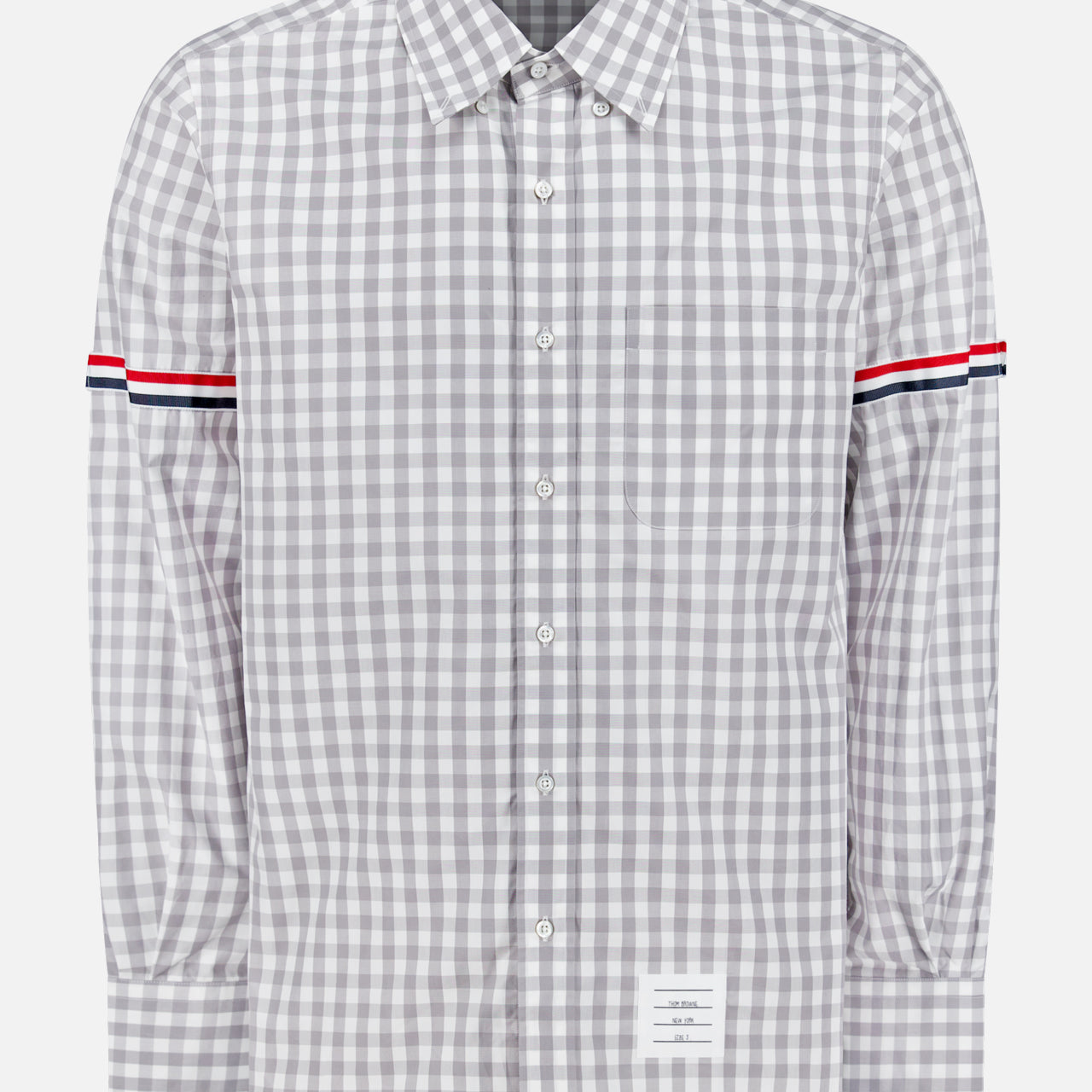Gingham Check Poplin Straight Fit Long Sleeve Shirt (14683784053099)