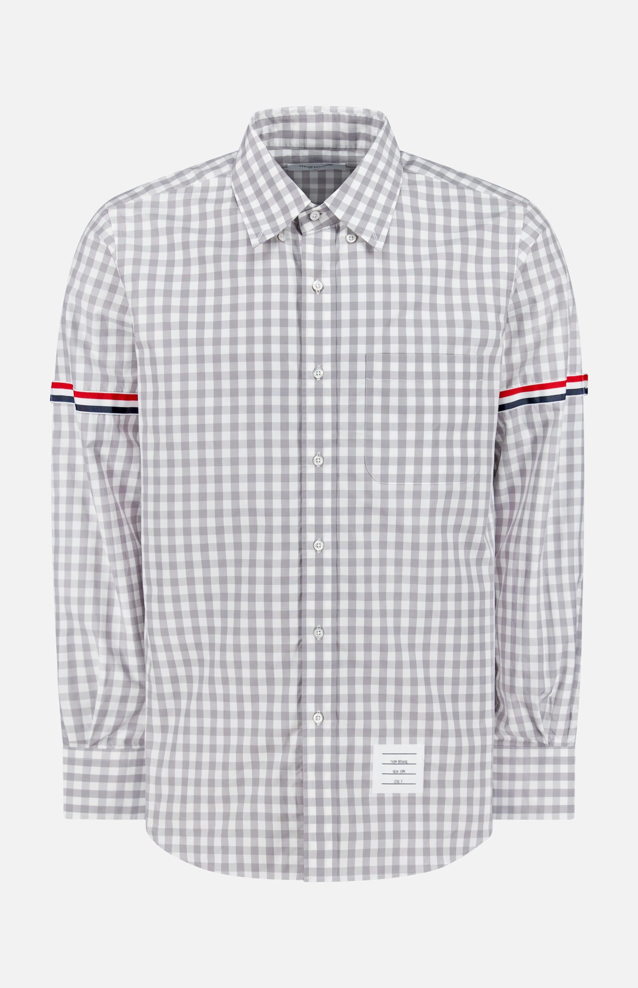 Gingham Check Poplin Straight Fit Long Sleeve Shirt (14683784053099)