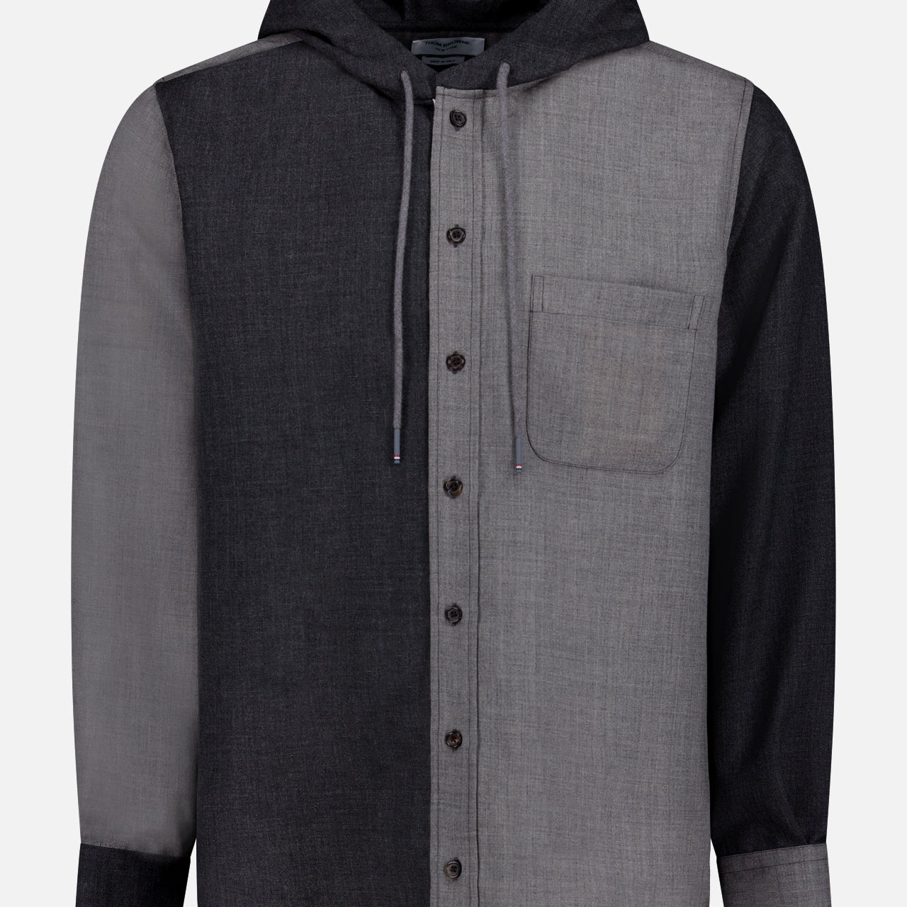 Hooded Straight Fit Long Sleeve Shirt (14683759477099)