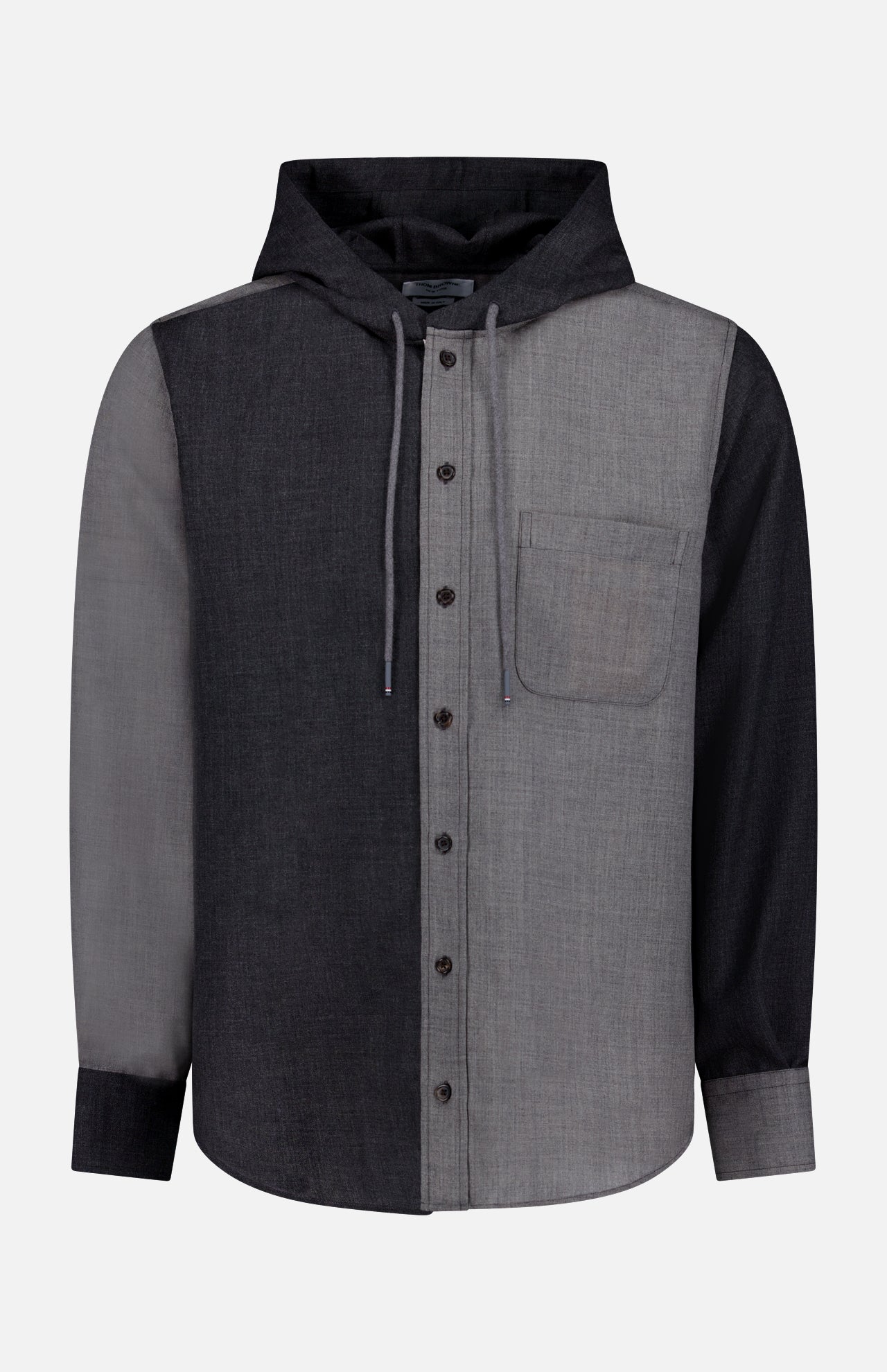 Hooded Straight Fit Long Sleeve Shirt (14683759477099)