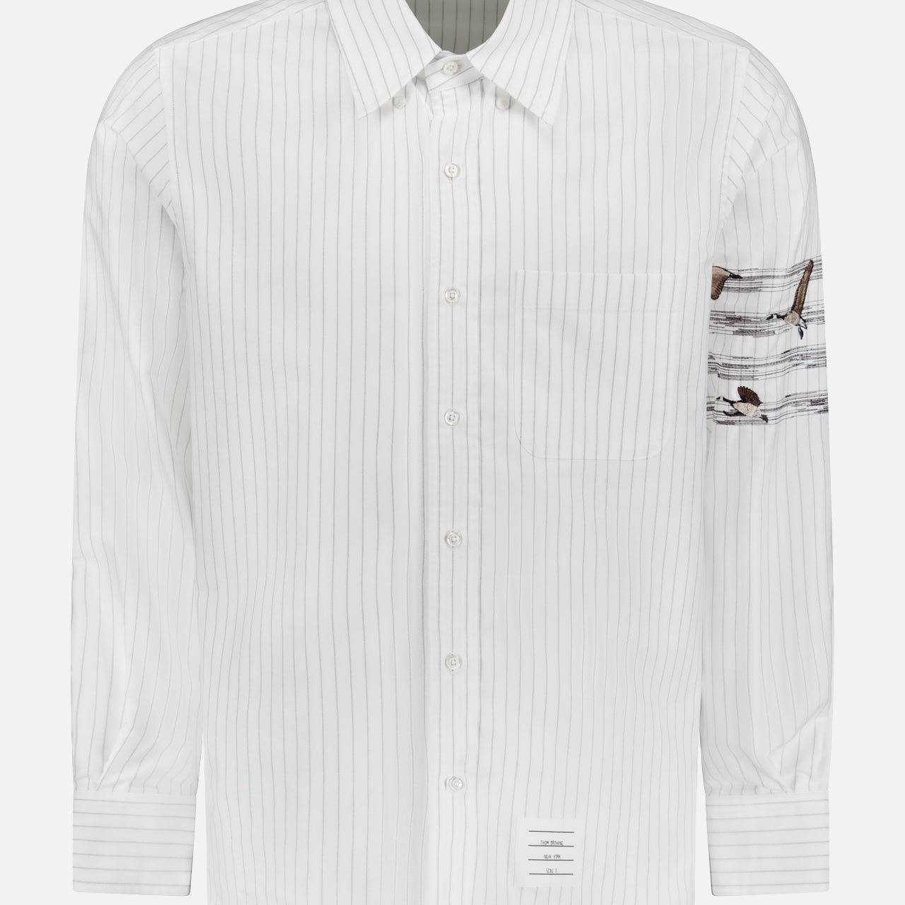 Pencil Stitch Geese Straight Fit Shirt (14696087585131)