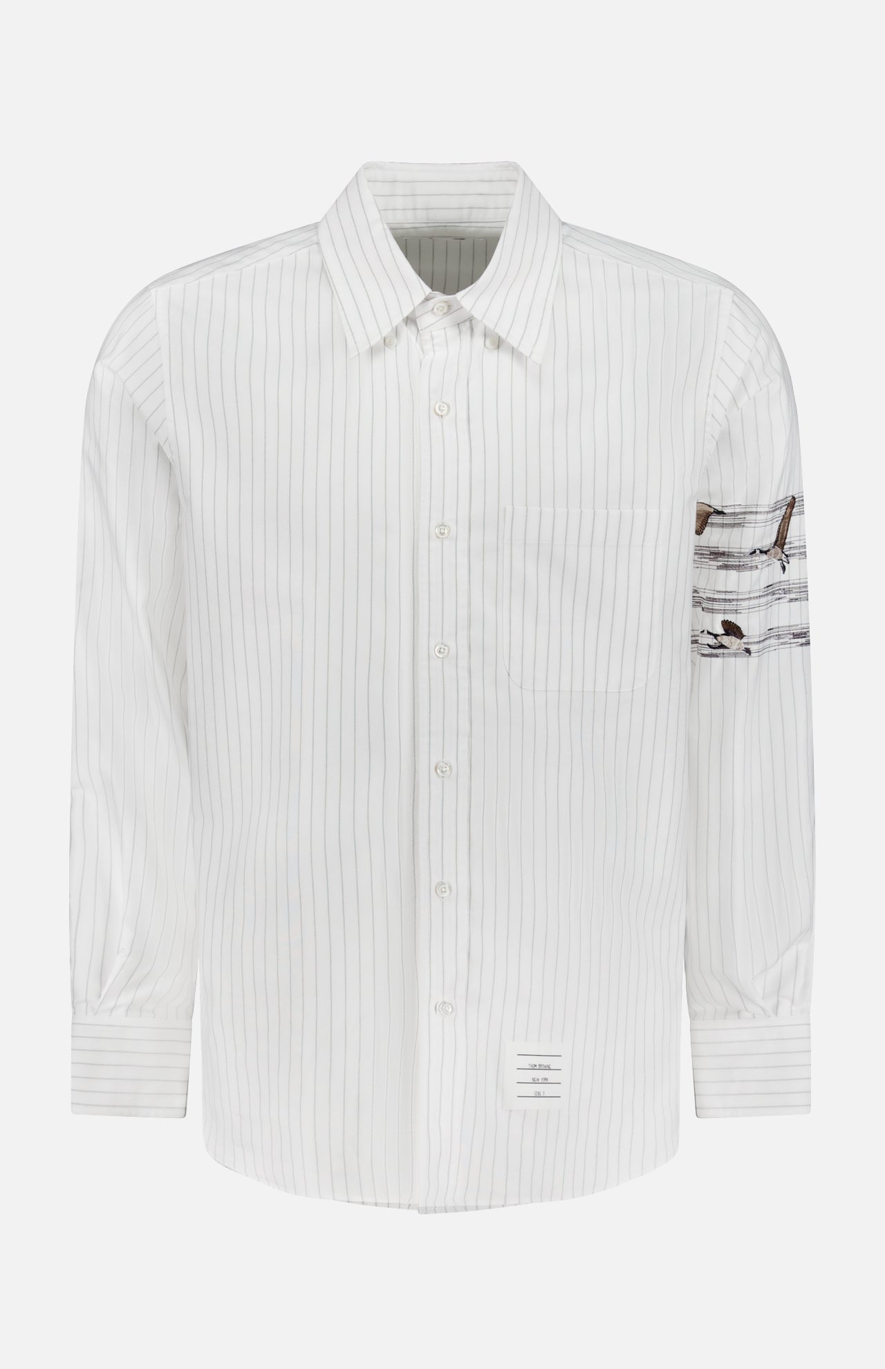 Pencil Stitch Geese Straight Fit Shirt (14696087585131)