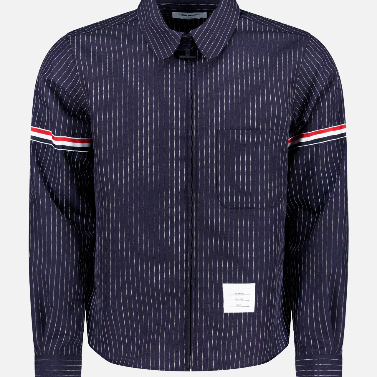 Round Collar Round Hem Zip Up Shirt (14683784118635)