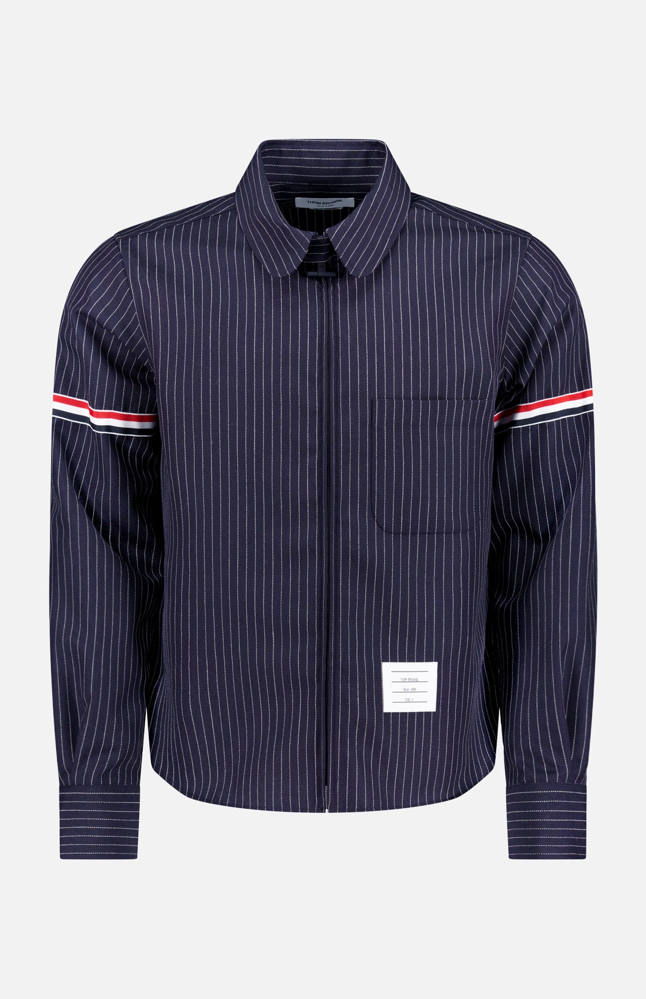 Round Collar Round Hem Zip Up Shirt (14683784118635)