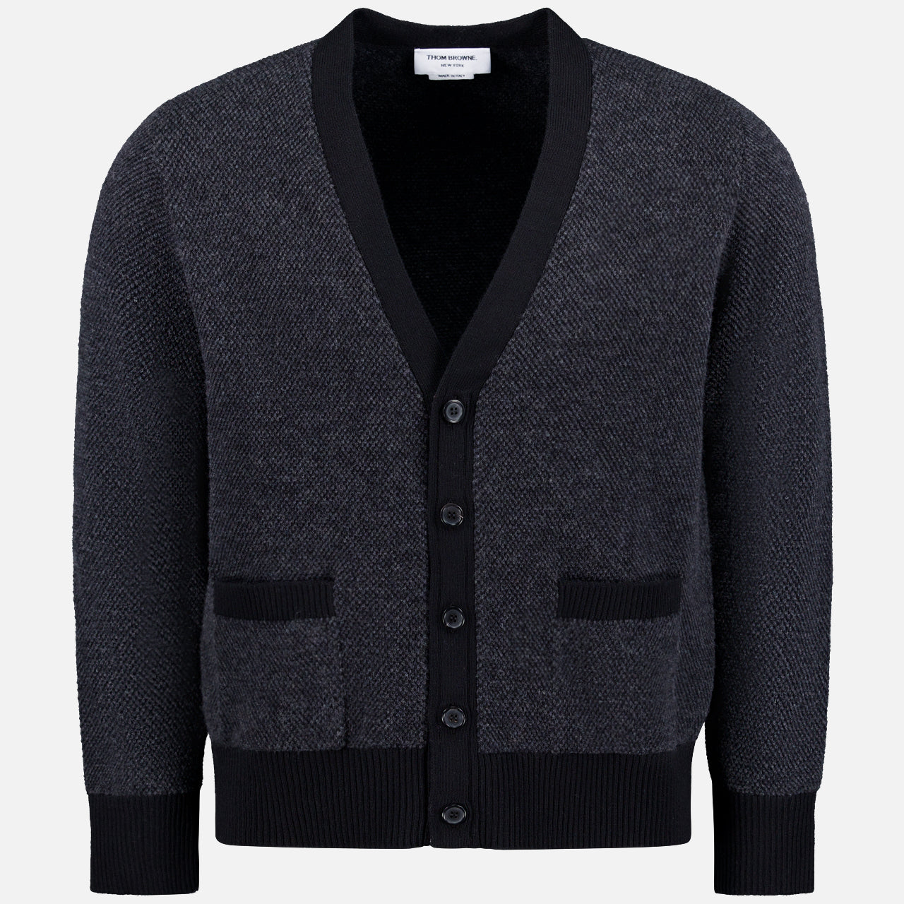 Textured Stitch V Neck Cardigan (14683784282475)