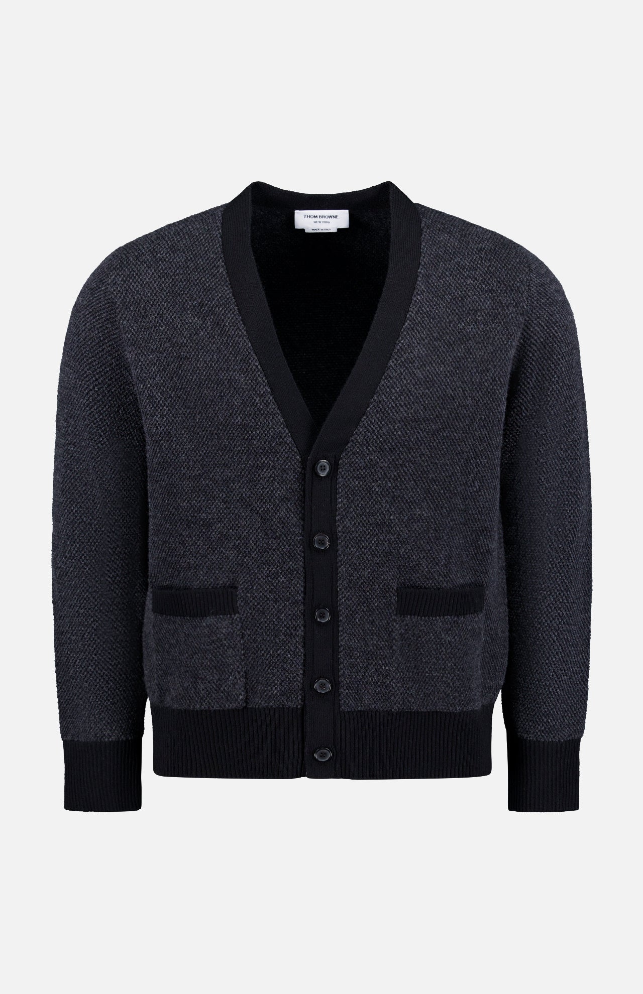 Textured Stitch V Neck Cardigan (14683784282475)