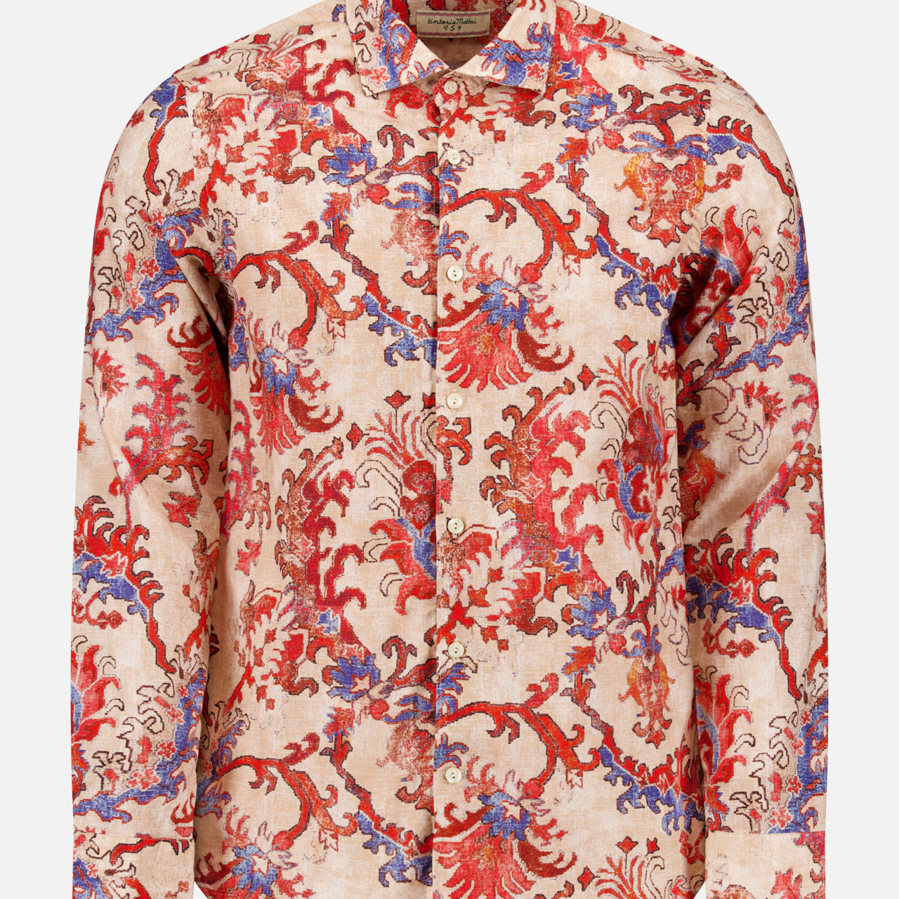 Ikat Tapestry Print Long Sleeve Shirt (14639776366955)