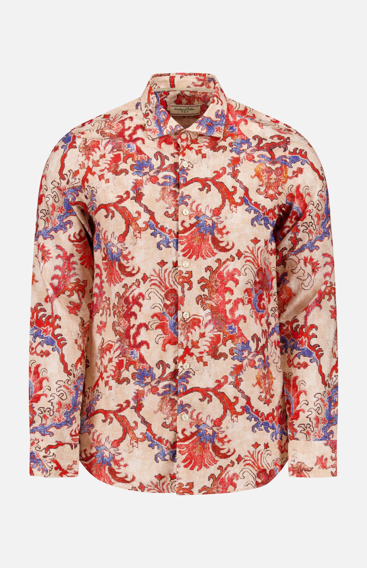 Ikat Tapestry Print Long Sleeve Shirt (14639776366955)