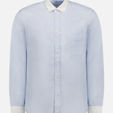 White Collar Solid Shirt (7606399238259)