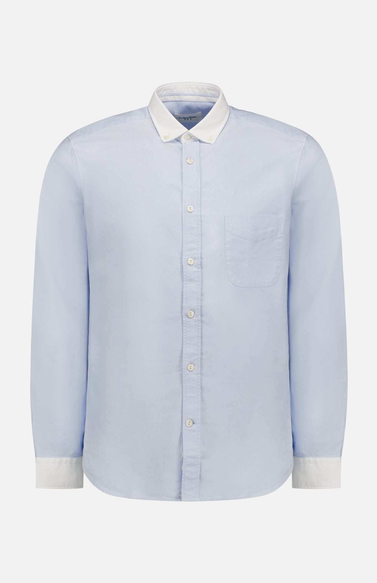 White Collar Solid Shirt (7606399238259)