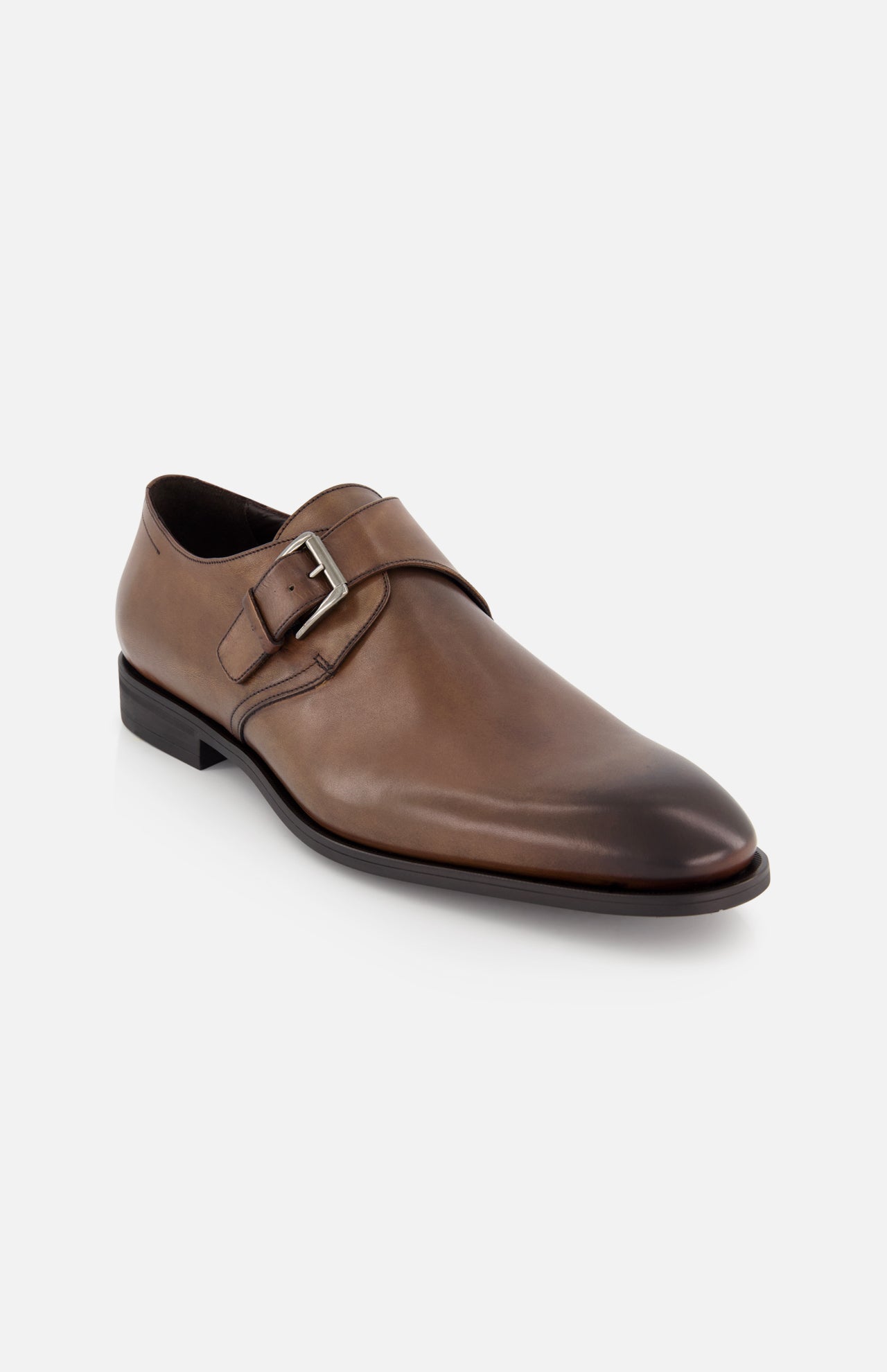 Perkins Leather Monk Strap Shoe (14652850438507)