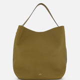 Belted Grained Leather Tote Bag